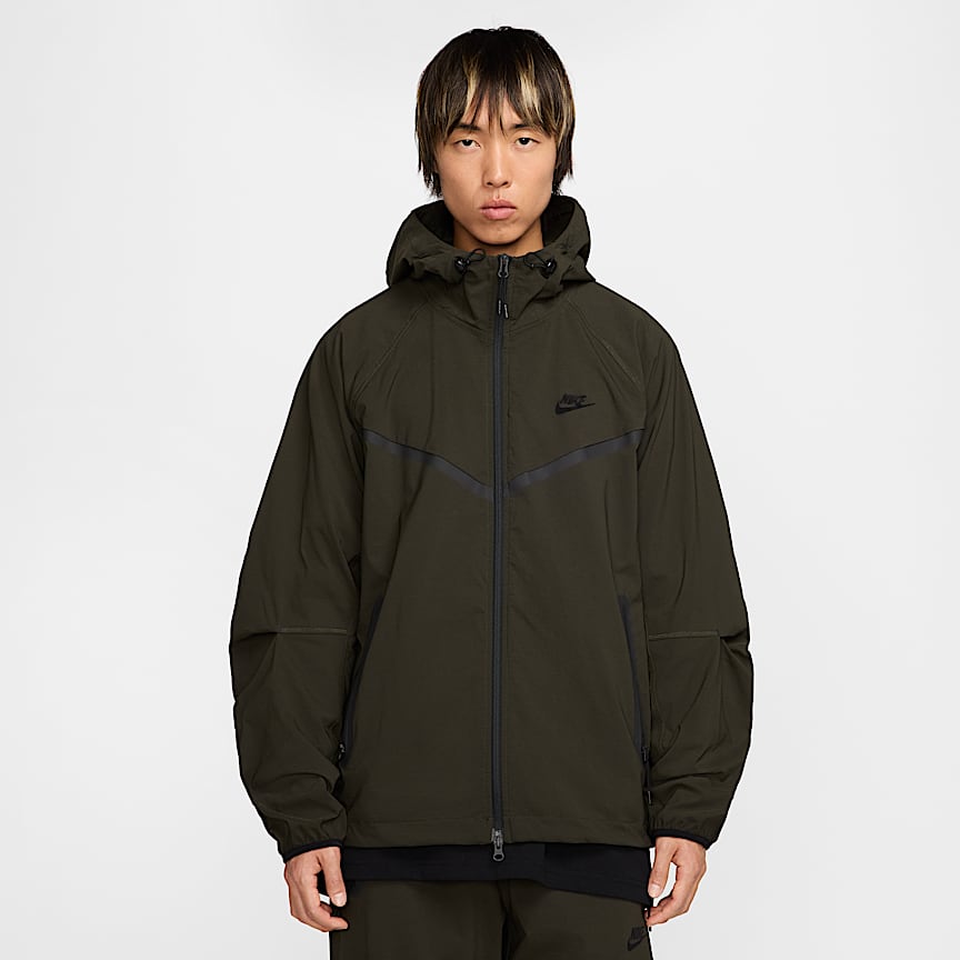 Nike Tech Men's Full-Zip Fleece Windrunner Jacket with Reflective